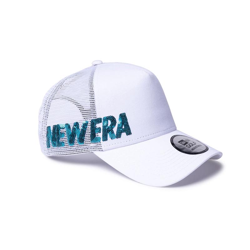 【マークアンドロナ】2024年春夏 ロゴネーム メッシュゴルフキャップ 帽子白 NEW ERA ニューエラ ゴルフ キャップ 帽子 9FORTY A-Frame