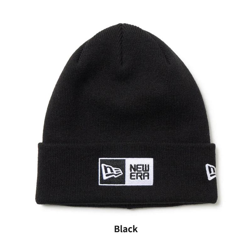 未使用✨ブラックニット帽 ロゴ入り NEW ERA（ニューエラ） ボックスロゴ カフ ニット帽 : ONSPOTZ Yahoo
