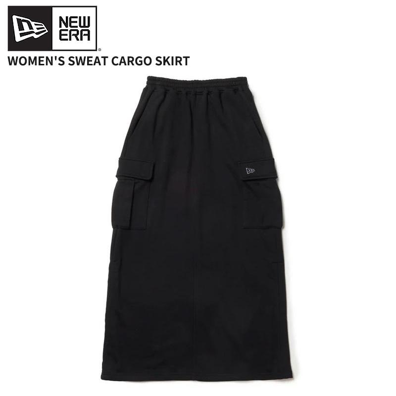 ニューエラ レディース ロングスカート カーゴスカート NEW ERA Women's スウェット カーゴスカート ブラック ボトムス 14674696 NEW ERA（ニューエラ） レディース ロングスカート カーゴスカート NEW