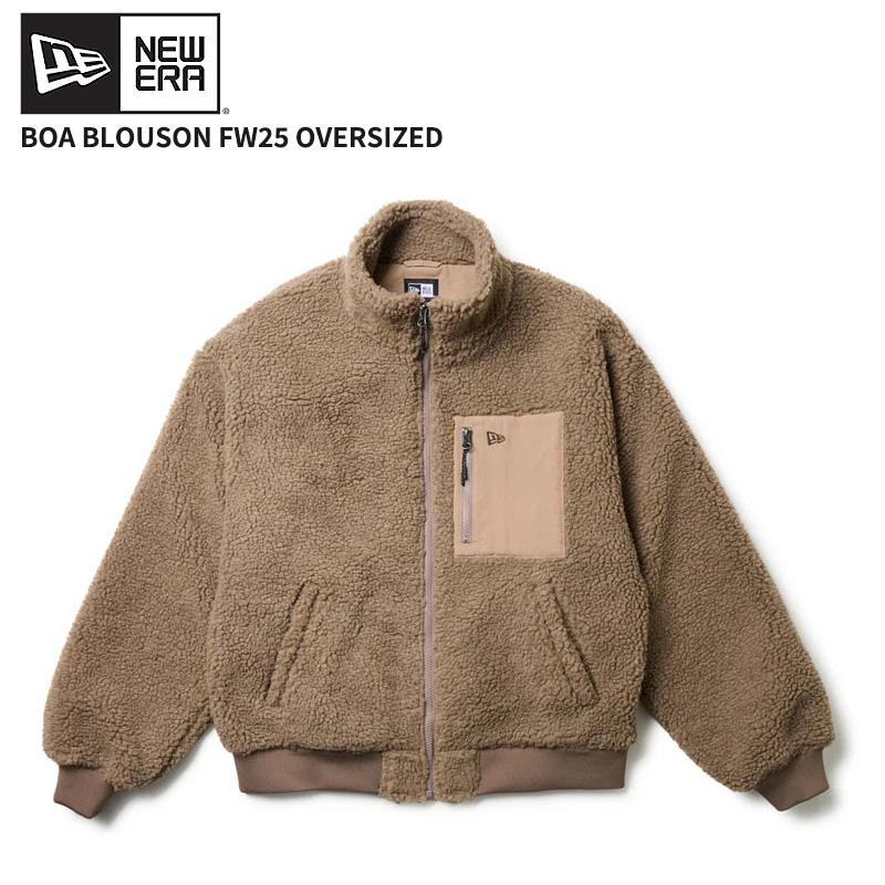 ニューエラ NEW ERA 長袖 フルジップブルゾン ボアブルゾン FW25 オーバーサイズド ユニセックス 14682728／14682729 アウター ジャケット オーバーサイズ 2025年秋冬モデル NEWERA メンズ レディース 防寒 NEW ERA（ニューエラ） メンズ フリースアウター レディース ボア