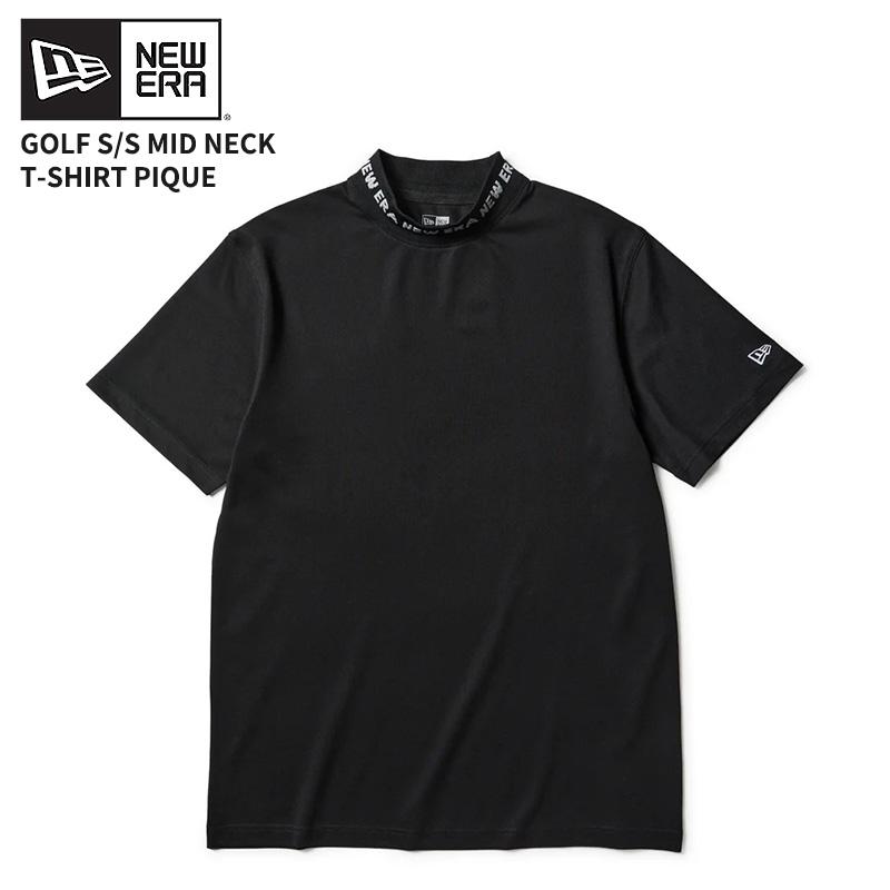 NEW ERA（ニューエラ） ゴルフ 半袖 ミッドネック Tシャツ 鹿の子