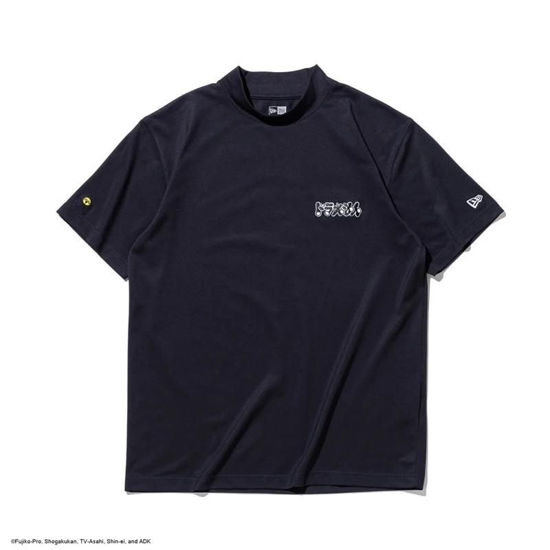 【新品】ニューエラ ドラえもん モックネックシャツ ネイビー Ｌ NEW ERA（ニューエラ） ゴルフ 半袖 鹿の子 ミッドネック Tシャツ