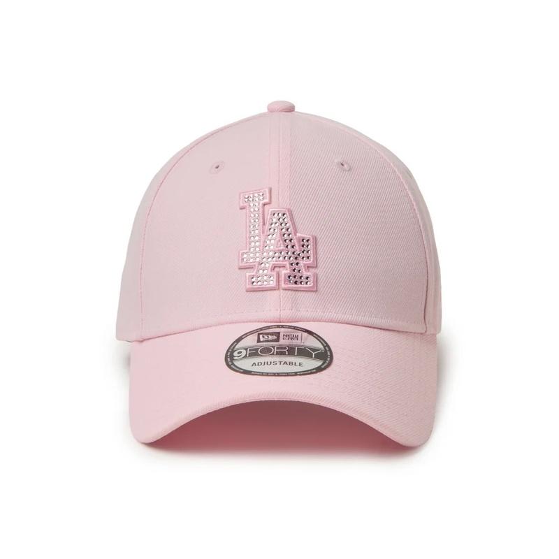 ニューエラ　9FORTYRHINESTONE ドジャースピンク 最短明日発送 NEW ERA（ニューエラ） ユニセックス キャップ 帽子 9FORTY ライン