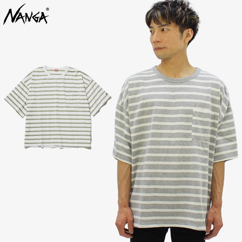 ナンガ NANGA ECO HYBRID LOOSE FIT BORDER TEE エコハイブリッド