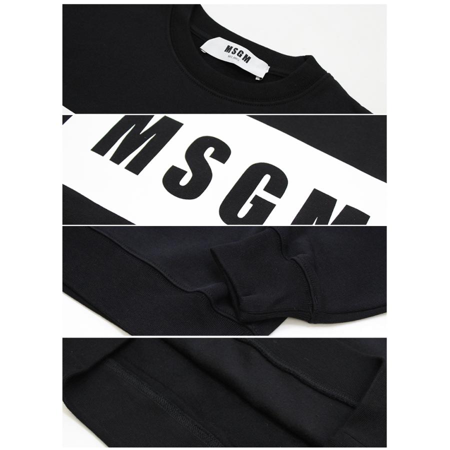MSGM エムエスジーエム PANEL SWEAT SHIRT クルー スウェット MSGM エムエスジーエム PANEL SWEAT SHIRT クルー スウェット
