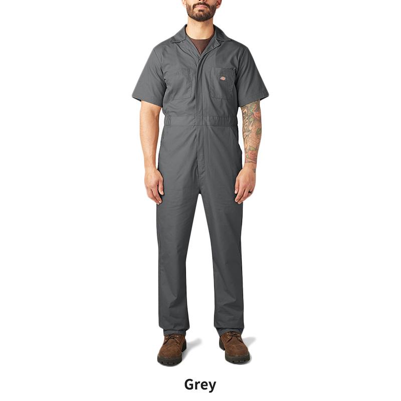 新品未使用　ディッキーズ 半袖 つなぎ L カバーオール グレー Dickies 並行輸入】Dickies Short Sleeve Coveralls ディッキーズ 半袖