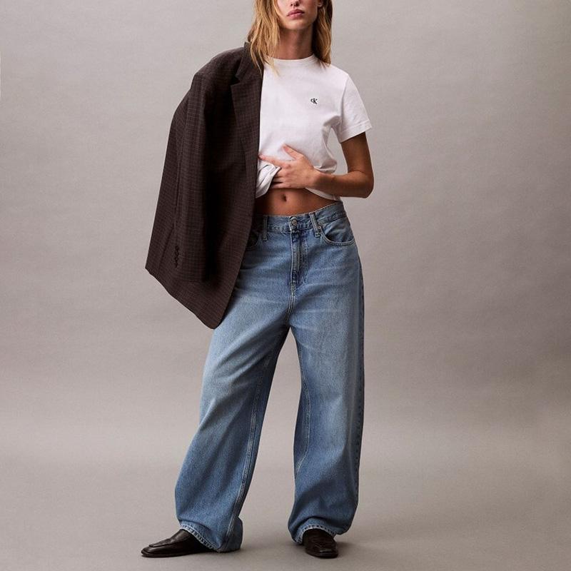 カルバンクライン レディース 半袖Tシャツ Calvin Klein アーカイブロゴ クルーネック トップス 47A219Gの画像