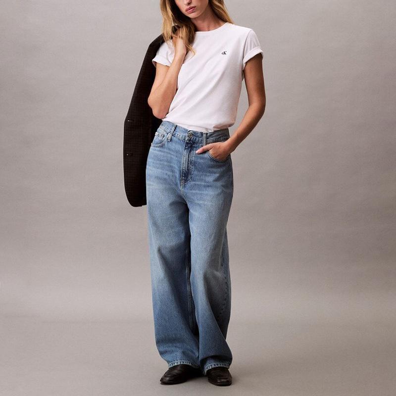 カルバンクライン レディース 半袖Tシャツ Calvin Klein アーカイブロゴ クルーネック トップス 47A219Gの画像