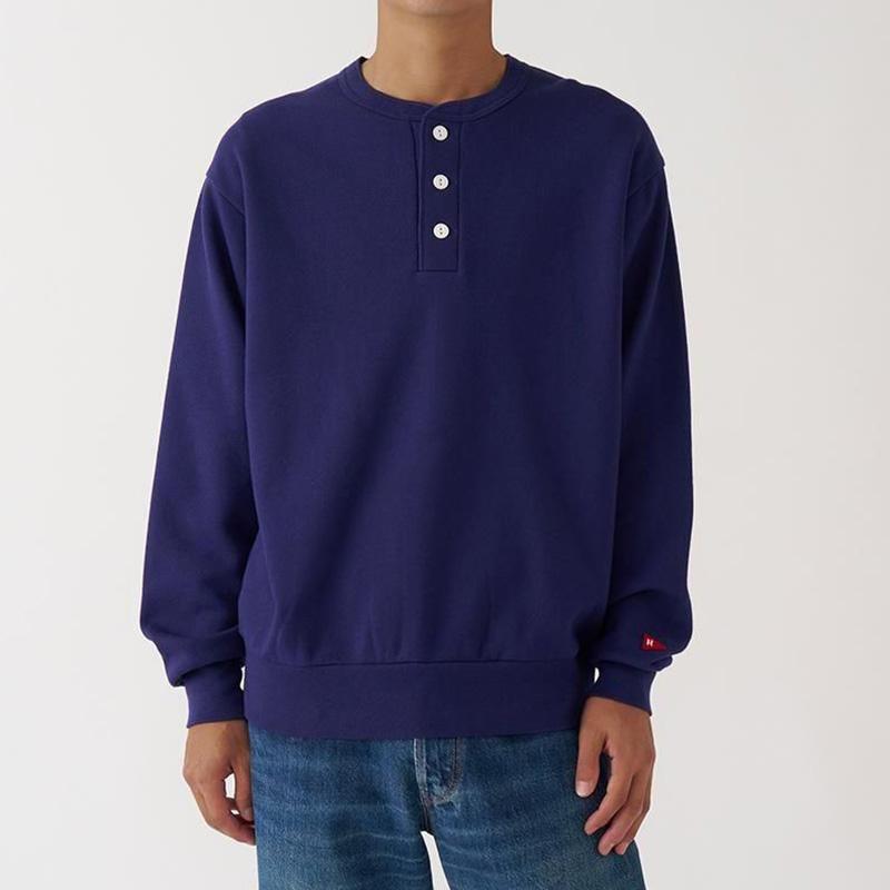 ヘルスニット メンズ 無地 トレーナー レディース Healthknit クラシックスウェット ヘンリーネック 長袖 ベーシック デイリーウェア 54005 | Healthknit | 06