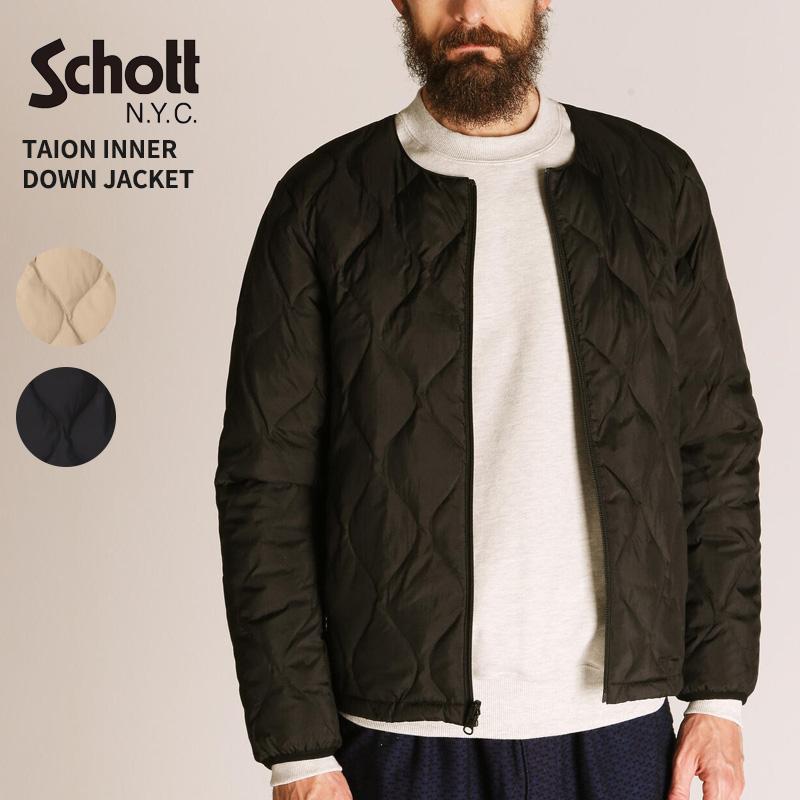 ショット×タイオン メンズ インナーダウン ジャケット Schott x TAION INNER DOWN JACKET インナーダウン 7825253003 Schott N.Y.C（ショット） ショット×タイオン メンズ インナーダウン