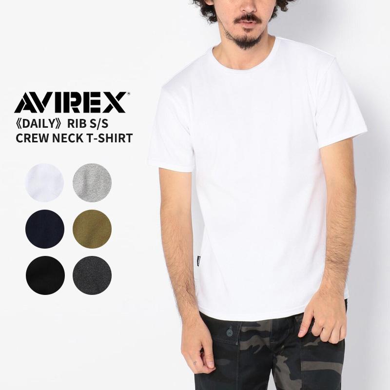 AVIREX（アヴィレックス） 半袖Tシャツ DAILY S S RIB CREW NECK TEE