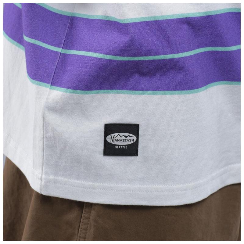 MANASTASH（マナスタッシュ） アバディーンラガーロングスリーブTシャツ ボーダー 長袖 ロングTシャツ カットソー : Neo ...