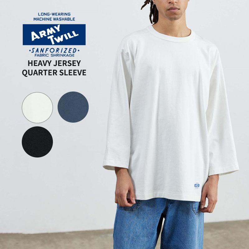 アーミーツイル メンズ ７分袖 カットソー Tシャツ ARMY TWILL ヘビー ジャージー クォーター スリーブ Heavy Jersey Quarter Sleeve アメカジ ミリタリー AM-2553003 ARMY TWILL（アーミーツイル） メンズ 7分袖 カットソー Tシャツ