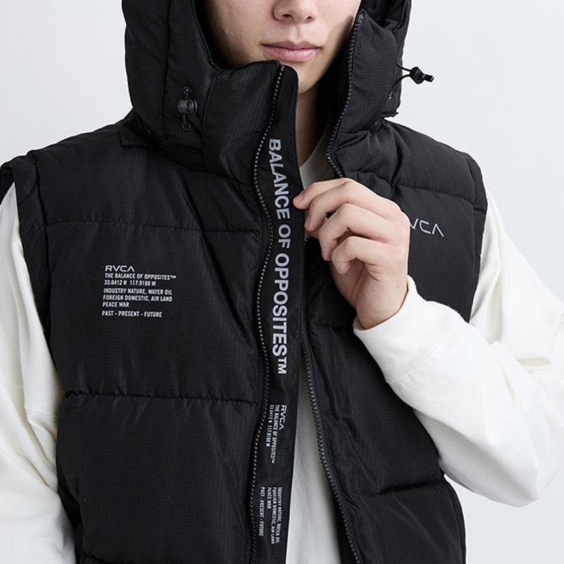 RVCA（ルーカ） メンズ 中綿ベスト RVCA RVCA PUFFER VEST フード付き 
