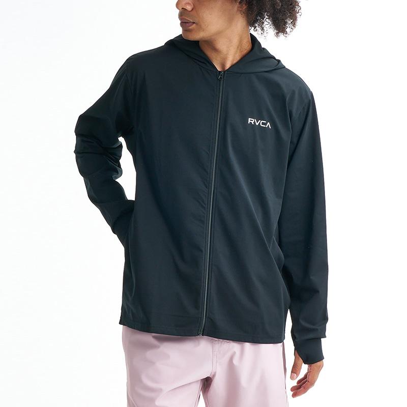 RVCA - ルーカ メンズ 長袖混雑時かばい立て UVはね除ける 速乾 STRAIGHT WAY SFHD フーディー サーフ BG041852