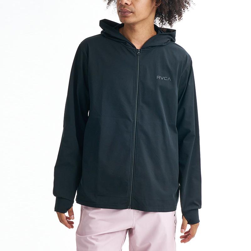 RVCA - ルーカ メンズ 長袖混雑時かばい立て UVはね除ける 速乾 STRAIGHT WAY SFHD フーディー サーフ BG041852