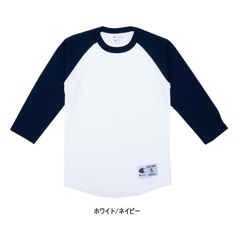チャンピオン Champion  ラグラン ベースボール Tシャツ 5.2oz Raglan Baseball Tee  t1397  メンズ 7分袖 Tシャツ[AA-2]｜neo｜10