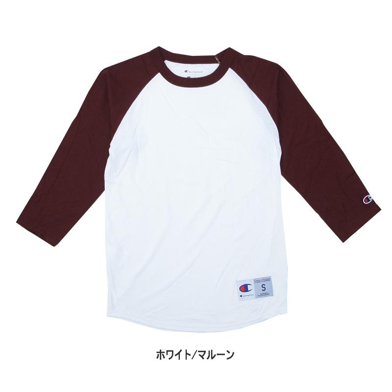 チャンピオン Champion  ラグラン ベースボール Tシャツ 5.2oz Raglan Baseball Tee  t1397  メンズ 7分袖 Tシャツ[AA-2]｜neo｜12