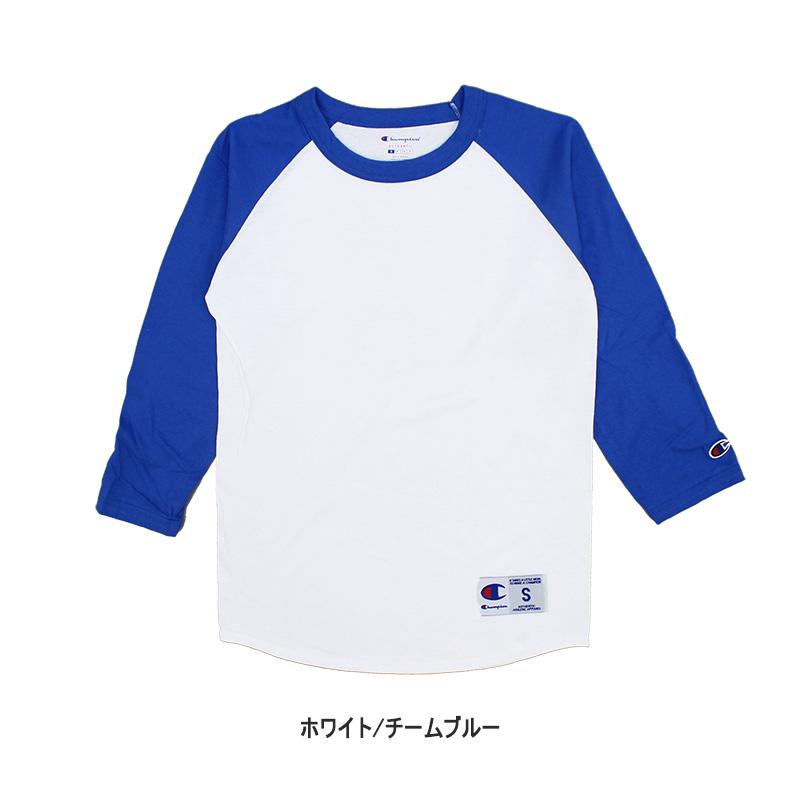 チャンピオン Champion  ラグラン ベースボール Tシャツ 5.2oz Raglan Baseball Tee  t1397  メンズ 7分袖 Tシャツ[AA-2]｜neo｜13