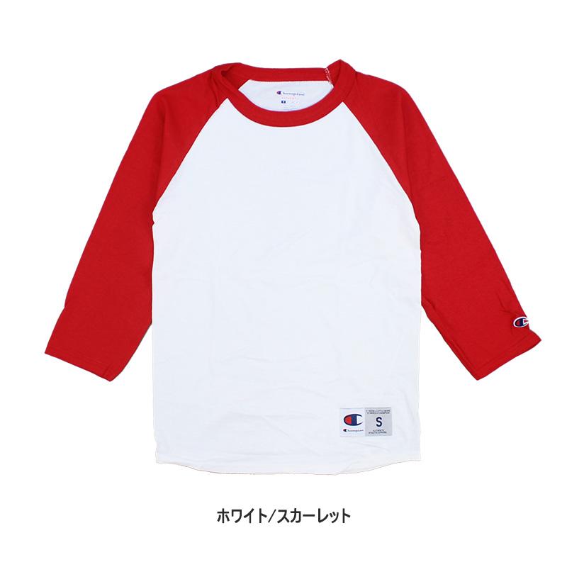 チャンピオン Champion  ラグラン ベースボール Tシャツ 5.2oz Raglan Baseball Tee  t1397  メンズ 7分袖 Tシャツ[AA-2]｜neo｜14