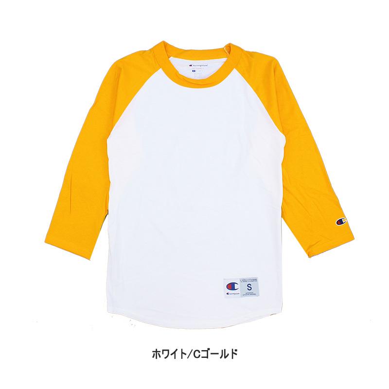 チャンピオン Champion  ラグラン ベースボール Tシャツ 5.2oz Raglan Baseball Tee  t1397  メンズ 7分袖 Tシャツ[AA-2]｜neo｜15