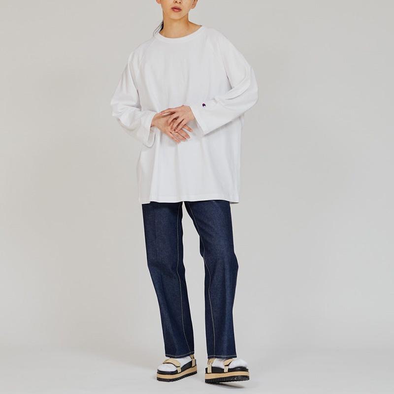 スタンダードカリフォルニアT1011 七分袖カットソー ホワイト L チャンピオン メンズ T1011 ラグラン3/4スリーブTシャツ MADE IN USA