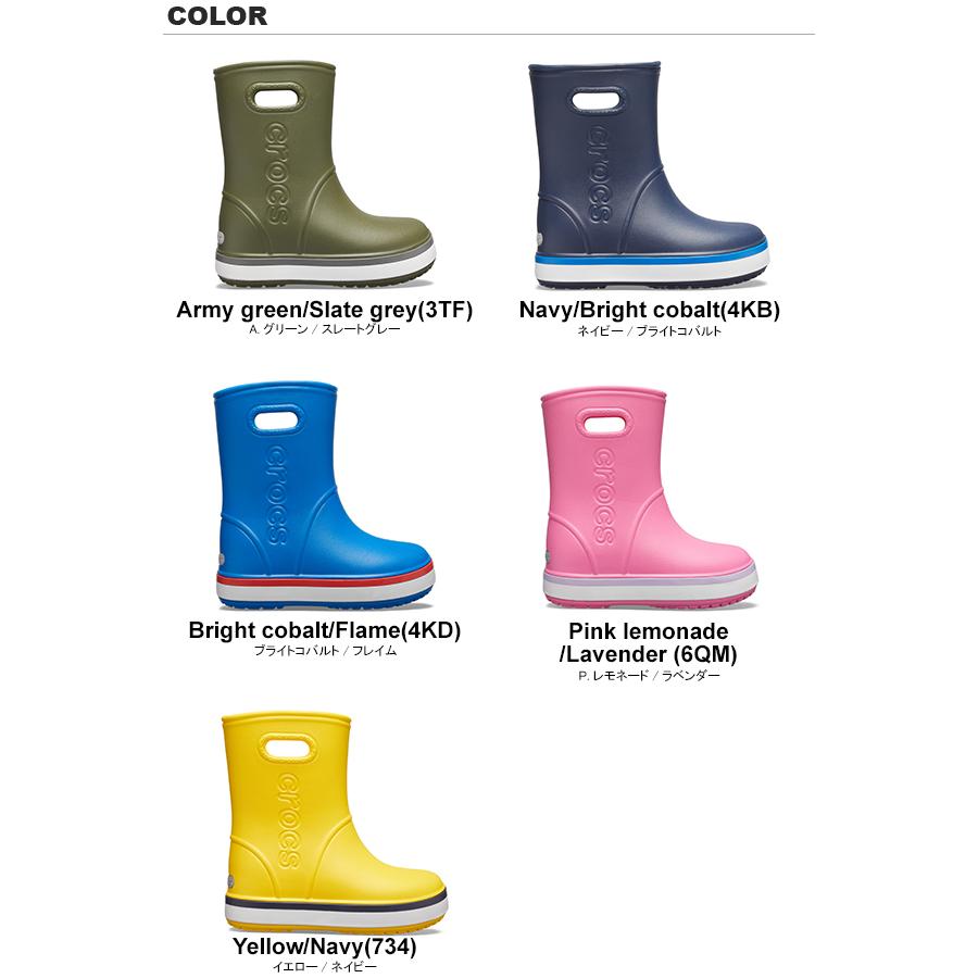 クロックス CROCS クロックバンド レイン ブーツ キッズ crocband rain boot kids 長靴 子供用 [BB]｜neo｜02