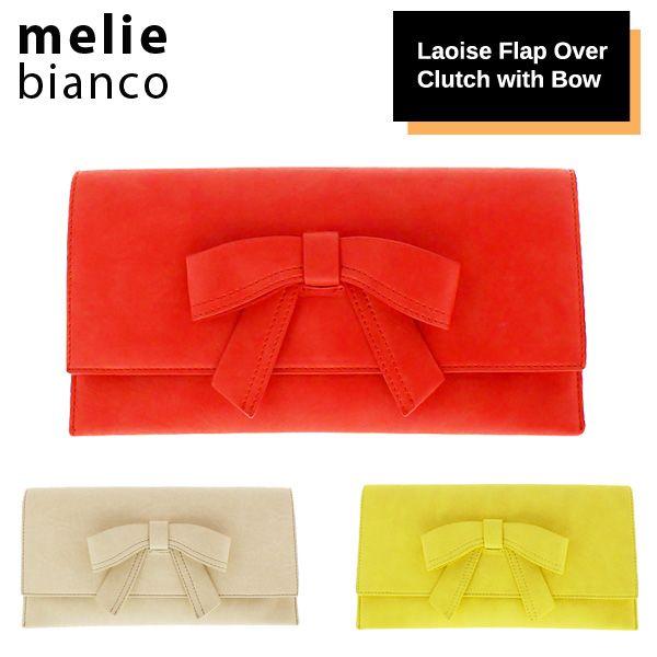 【アウトレット】メリービアンコ melie bianco  リボン付き2WAYクラッチ バッグ Laoise Flap Over Clutch with Bow [CC]｜neo