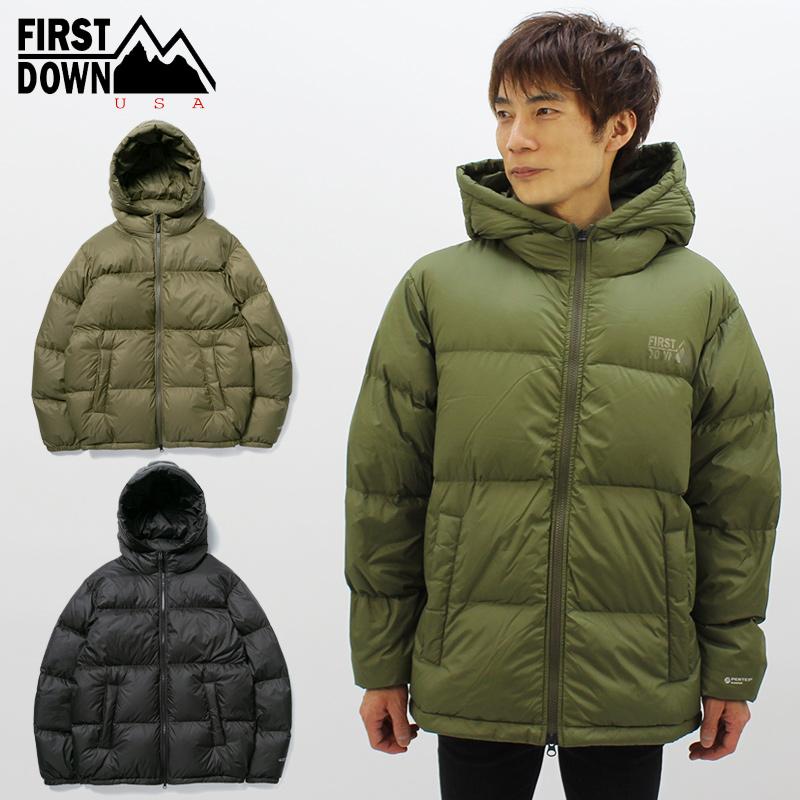 FIRST DOWN ダウンジャケットMメンズカーキ新品未使用タグ付TEIJIN FIRST DOWN（ファーストダウン） DOWN PARKA PERTEX QUANTUM f342512c