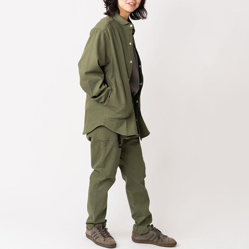 ジムマスター 10ozストレッチカツラギベーカーパンツ オリーブ XL gym master ジムマスター 10oz ストレッチデニム カツラギ