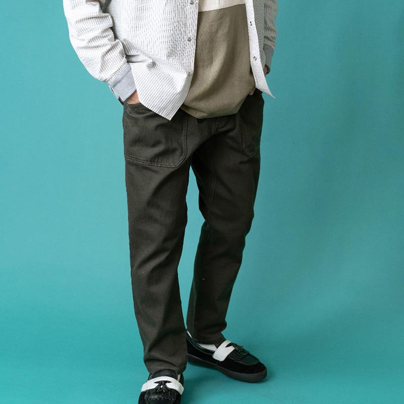 ジムマスター 10ozストレッチカツラギベーカーパンツ オリーブ XL 10ozストレッチデニム／カツラギベーカーパンツ | ジムマスター