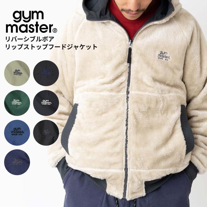 ジムマスター フリース アウター gym master リバーシブルボアｘリップストップフードジャケット メンズ 秋 冬 フリース G618770 gym master（ジムマスター） フリース アウター リバーシブルボアx