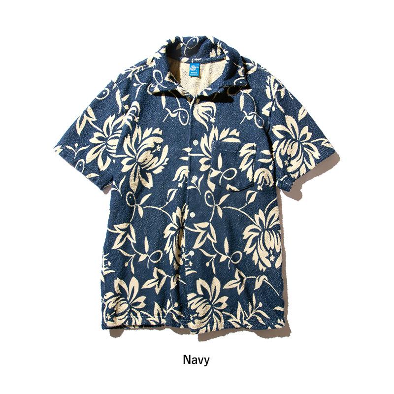 グッドオン Good On RETRO FLOWER DOUBLE PILE S/S OPEN SHIRTS ダブルパイル ショートスリーブ オープン シャツ 半袖 メンズ 男性｜neo｜04