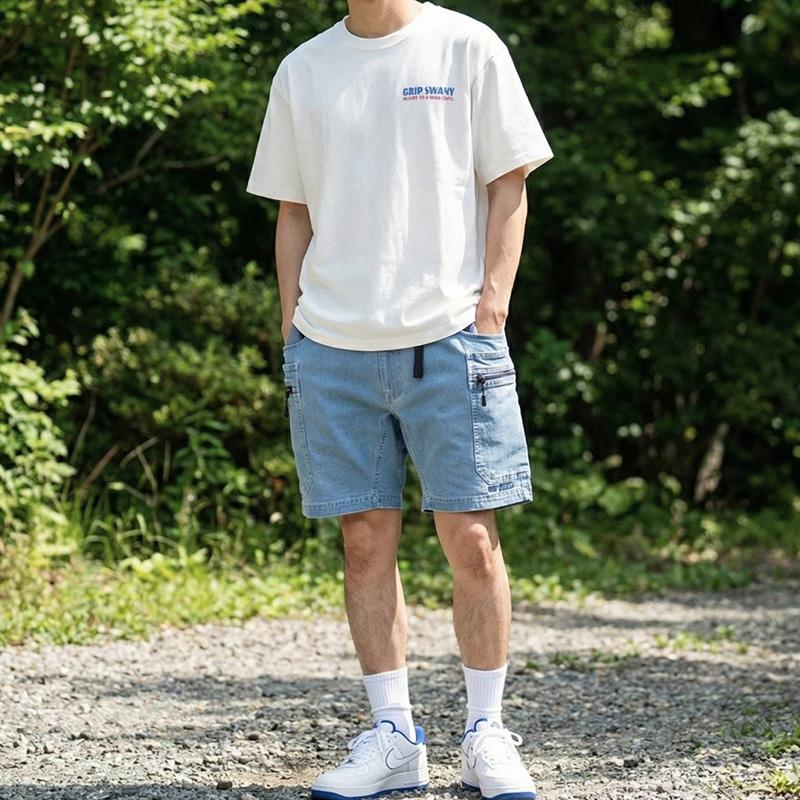 GRIP SWANY（グリップスワニー） メンズ 軽量 デニムショートパンツ