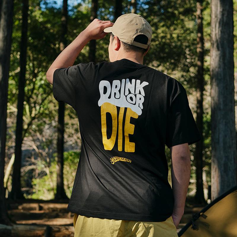 ヒルズフィールド メンズ 半袖Tシャツ HILLS FIELD ドリンク オア ダイ