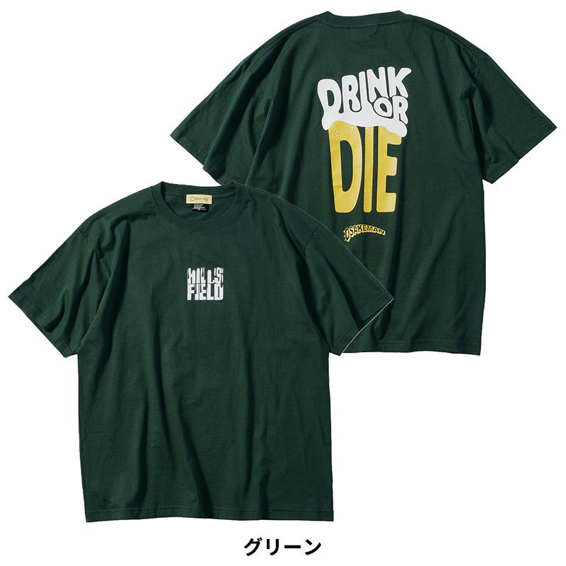 ヒルズフィールド メンズ 半袖Tシャツ HILLS FIELD ドリンク オア ダイ