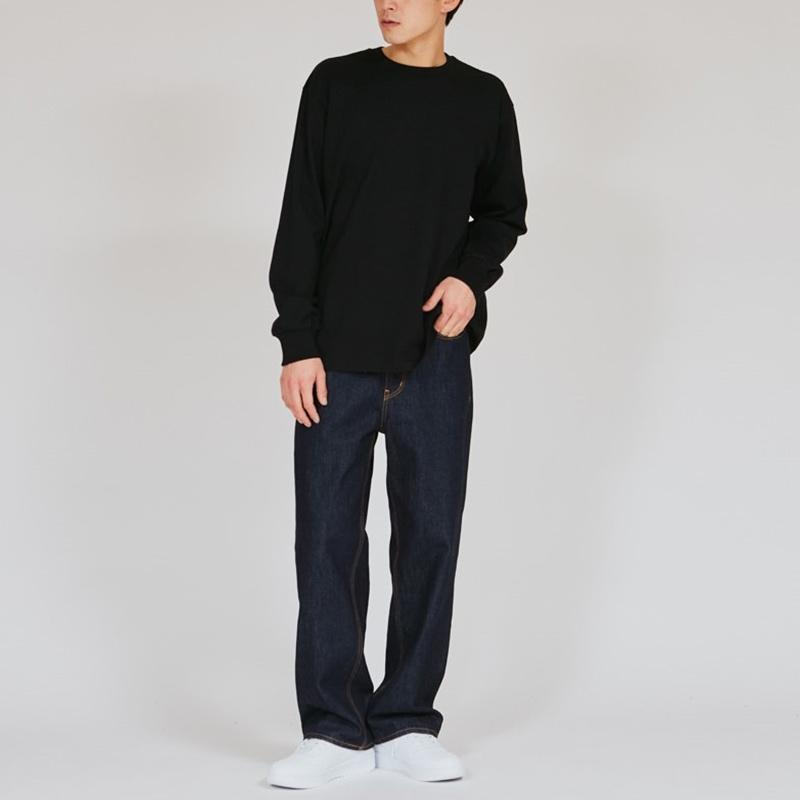Hanes（ヘインズ） クロ 黒T メンズ 長袖Tシャツ HANES KURO クルー