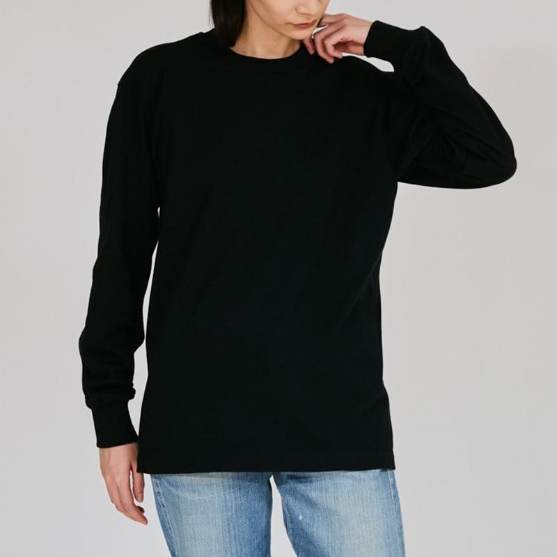 Hanes（ヘインズ） クロ 黒T メンズ 長袖Tシャツ HANES KURO クルー