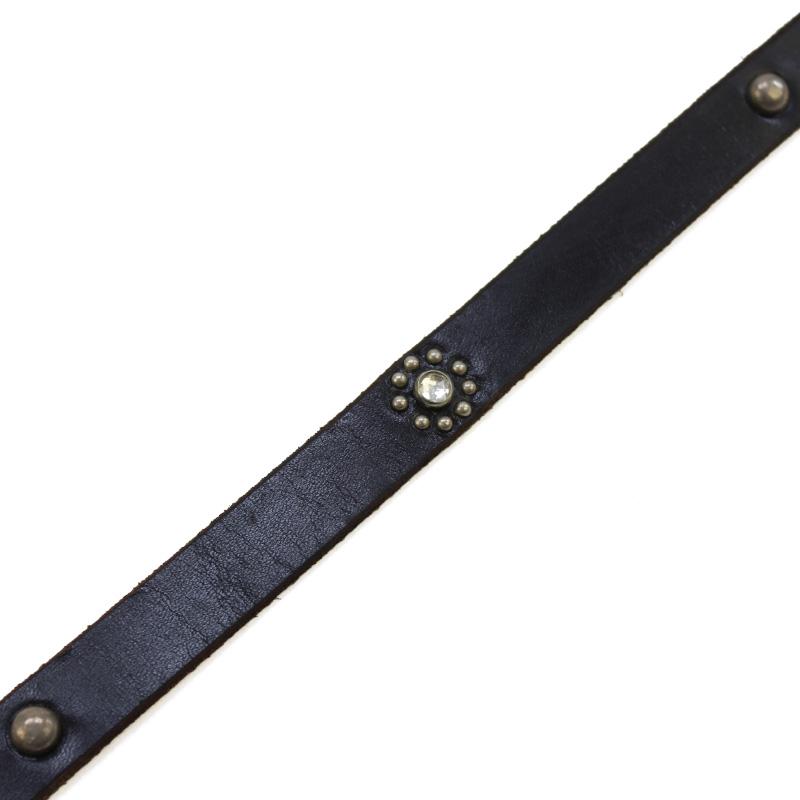 エイチティーシー メンズ スタッズ ベルト HTC フラワーストーン 40 0.75インチ幅 HTC-BELT-FSの画像