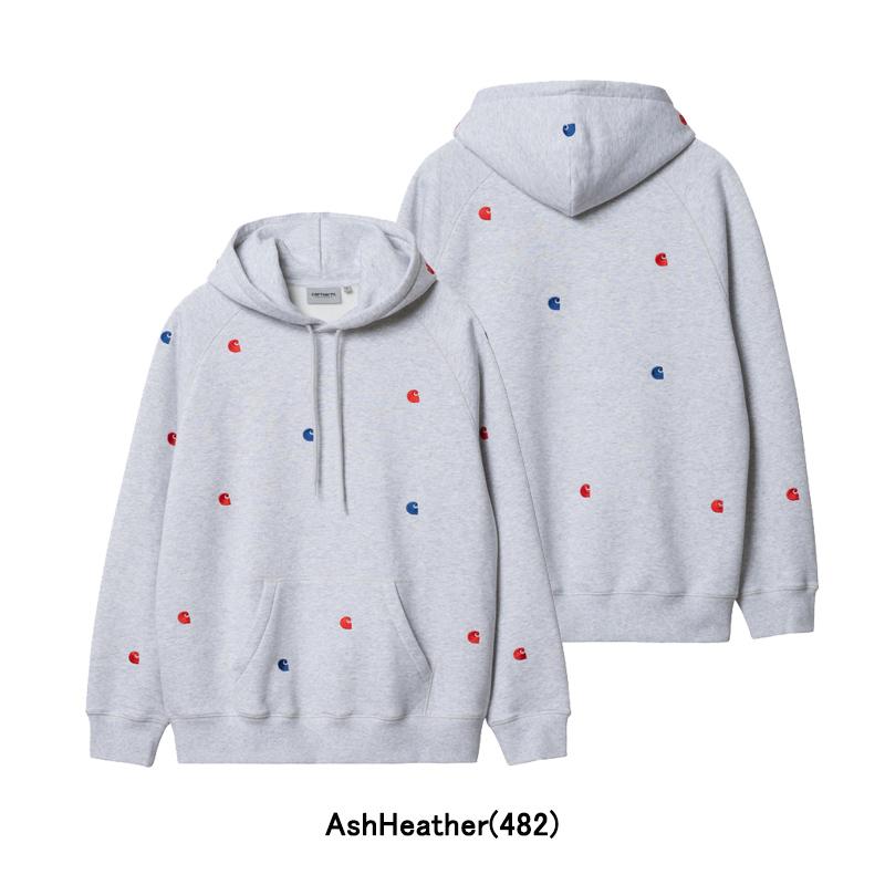 Carhartt WIP W HOODED  パーカー Carhartt WIP Women's Hooded Carhartt Sweatshirt, Black / Scarlet