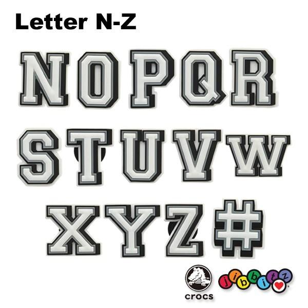 アルファベット　イニシャル　数字　サンダルアクセサリー　ジビッツ　クロックス ジビッツ クロックス CROCS jibbitz レター N-Z Letter N-Z クロックス