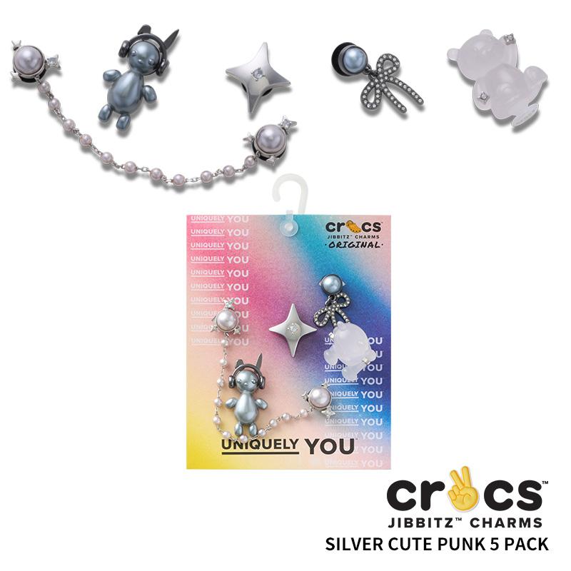 未使用品グッドグリーフ OPEN/CLOSEDMini チャーム　シルバー サーカム クロックス CROCS ジビッツ jibbitz シューズアクセサリー