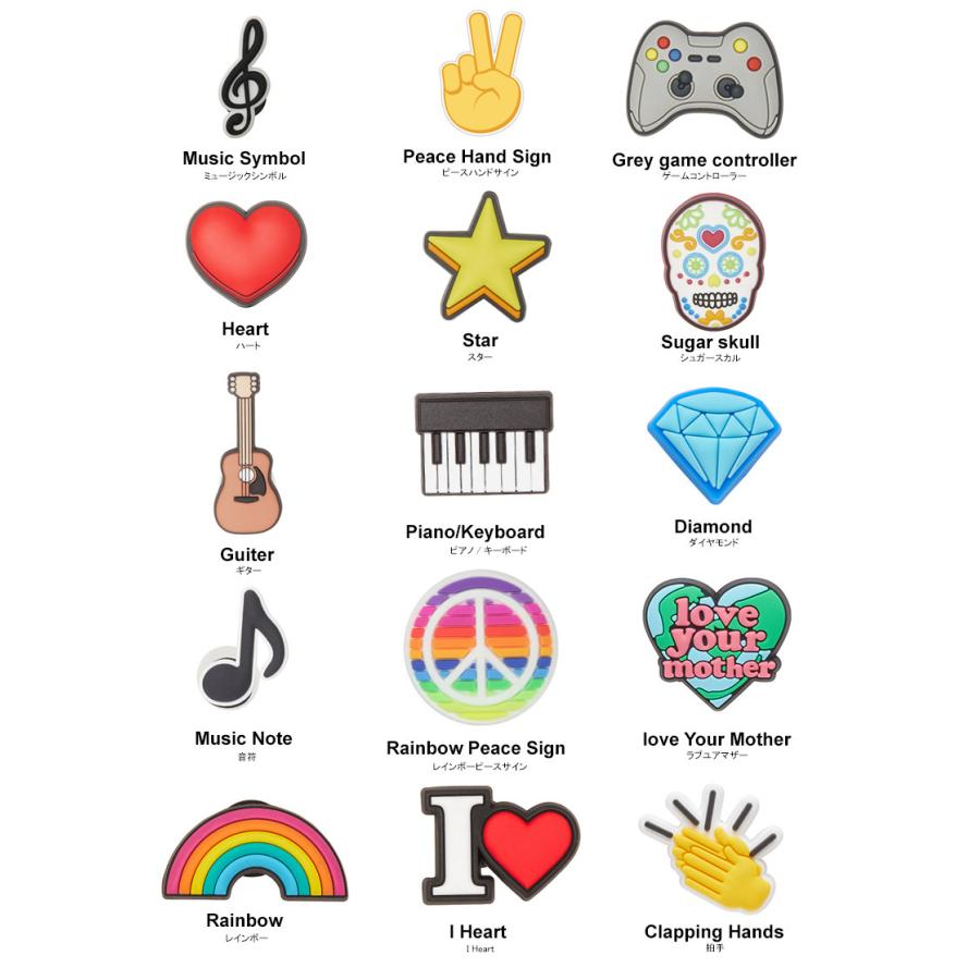 クロックス Crocs ジビッツ Jibbitz シンボル クロックス シューズアクセサリー 記号 音符 ピースサイン ゆうパケット可 Blk 小物 1 Jbn Symbol Neo Globe Yahoo 店 通販 Yahoo ショッピング