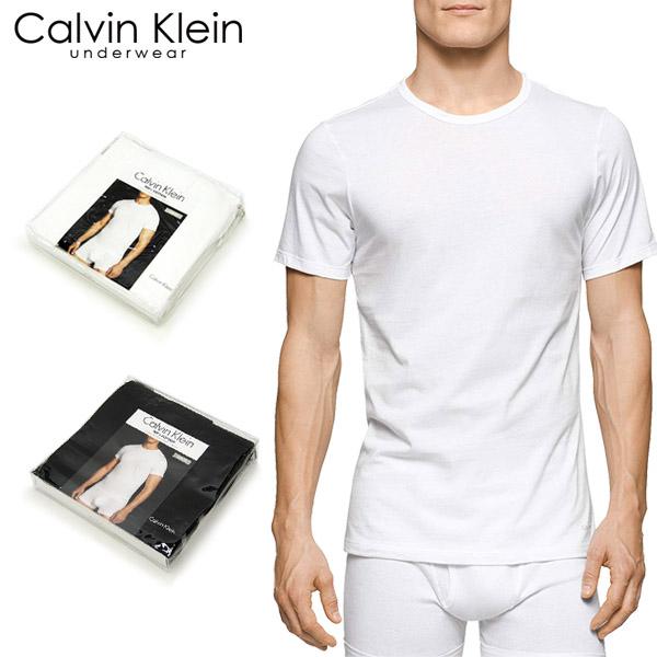 カルバンクライン Calvin Klein コットン クラシック スリム フィット 半袖 Tシャツ 3パック アンダーウェア メンズ男性下着