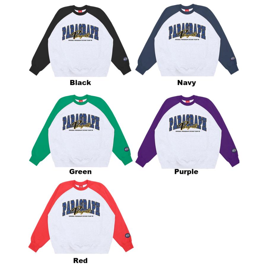 Paragraph パラグラフ paragraph COLOR RAGLAN SWEAT NO.008 NO Paragraph パラグラフ paragraph COLOR RAGLAN SWEAT NO.008 NO
