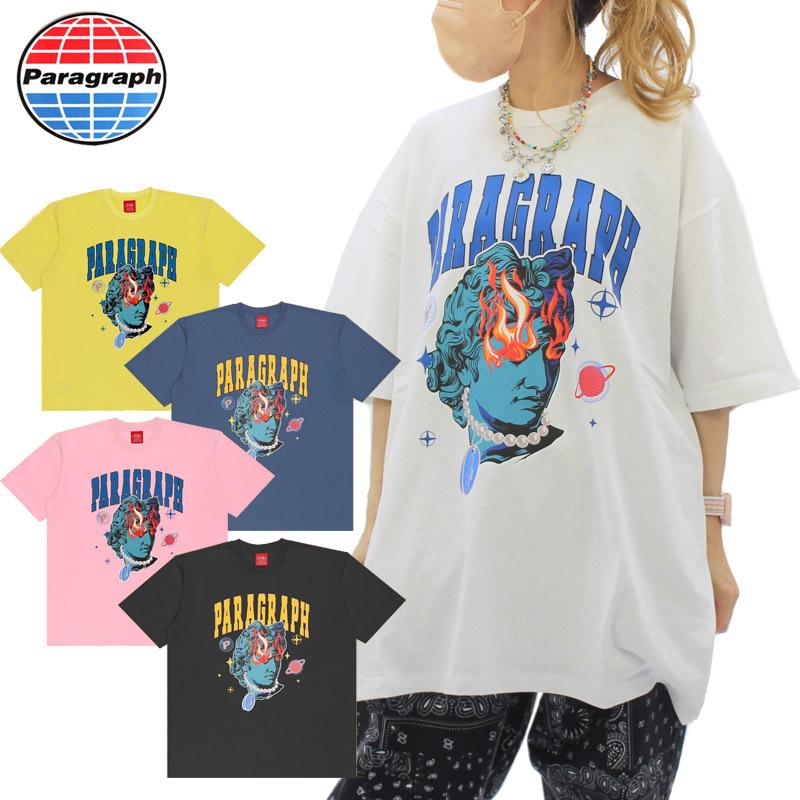 大人気❗️PARAGRAPH パラグラフ プリント アースロゴ 半袖 Tシャツ A'GEM/9 × .kom『paragraph/パラグラフ』Paragraph Logo Color