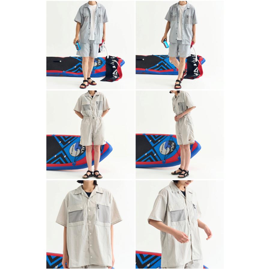 新品 NANGA ナンガ ナイロン タッサー オープンカラー シャツ JP:XL NANGA ナンガ NYLON TUSSER OPEN COLLAR SHIRT ナイロンタッサー