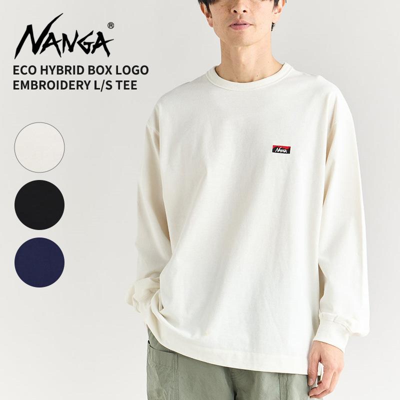 NANGA（ナンガ） Tシャツ エコハイブリッド ボックスロゴ エンブロイ
