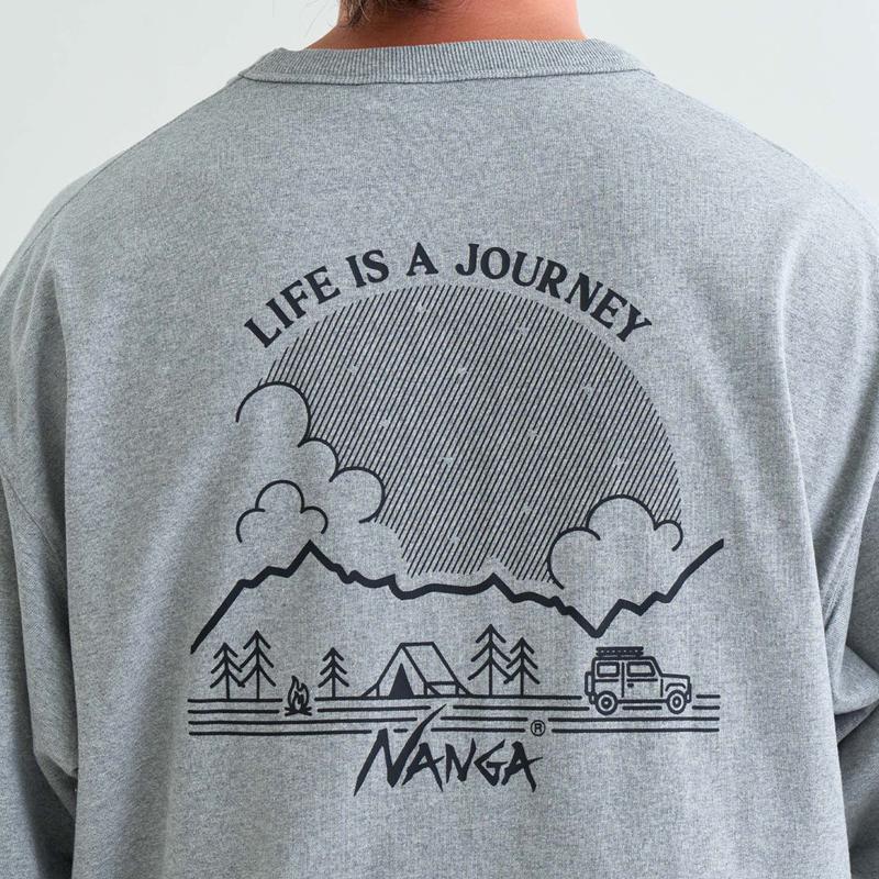 ナンガ ロンT 長袖Tシャツ NANGA ECO HYBRID LIFE IS A JOURNEY ナンガ ロンT 長袖Tシャツ NANGA ECO HYBRID LIFE IS A JOURNEY