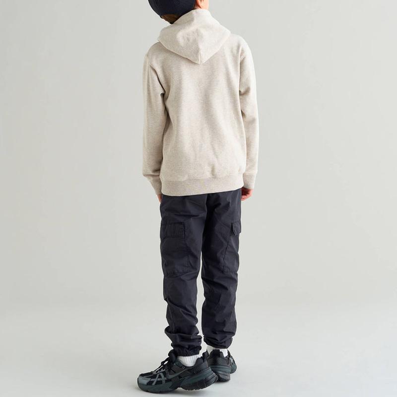 ナンガ キッズ スウェットパーカー NANGA エコハイブリッド ボックスロゴ キッズ スウェットフーディー トップス 子供用の画像